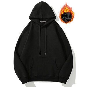 Men's Pullover Hoodie Warm Fleece Sweatshirt Jumper Sweater Hooded Pockets
